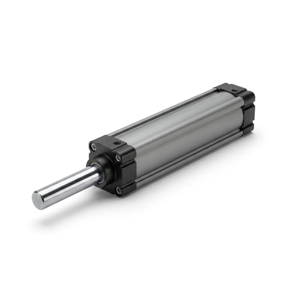 Festo Normzylinder DSBC-50-100, freigestellt auf weissem Grund